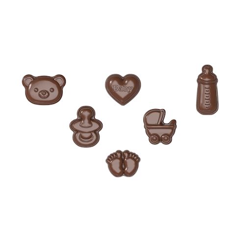 Chocoladevorm karak babyborrel 6 fig.