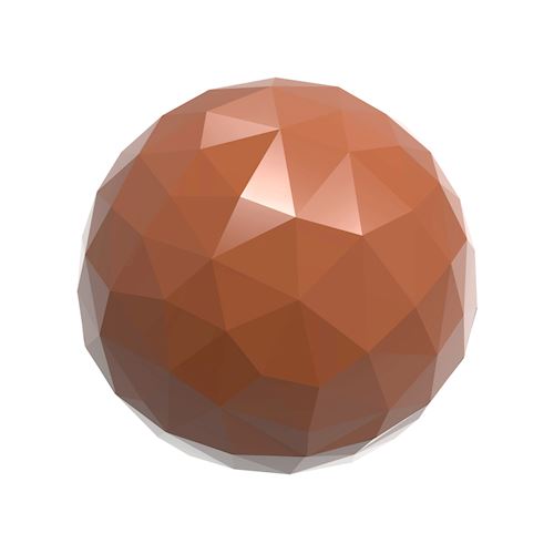 Chocoladevorm halve bol facet 25 mm
