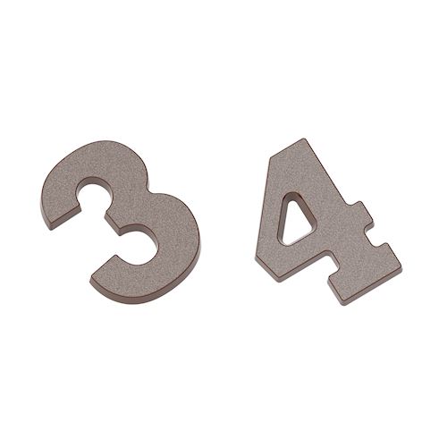 Chocoladevorm cijfers 3 & 4
