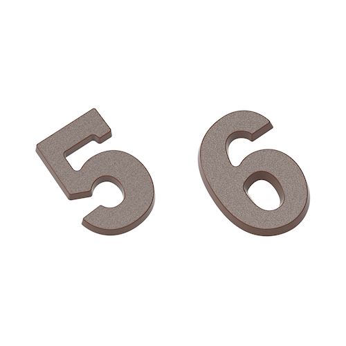 Chocoladevorm cijfers 5 & 6