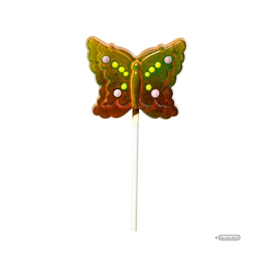 Chocoladevorm lolly vlinder 60 mm