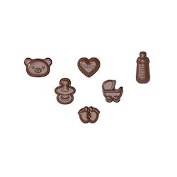 Chocoladevorm karak babyborrel 6 fig.