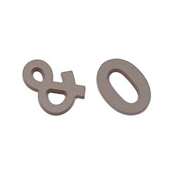 Chocoladevorm cijfer 0 en &