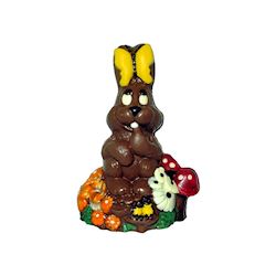 Chocoladevorm haas met bloemen 210 mm